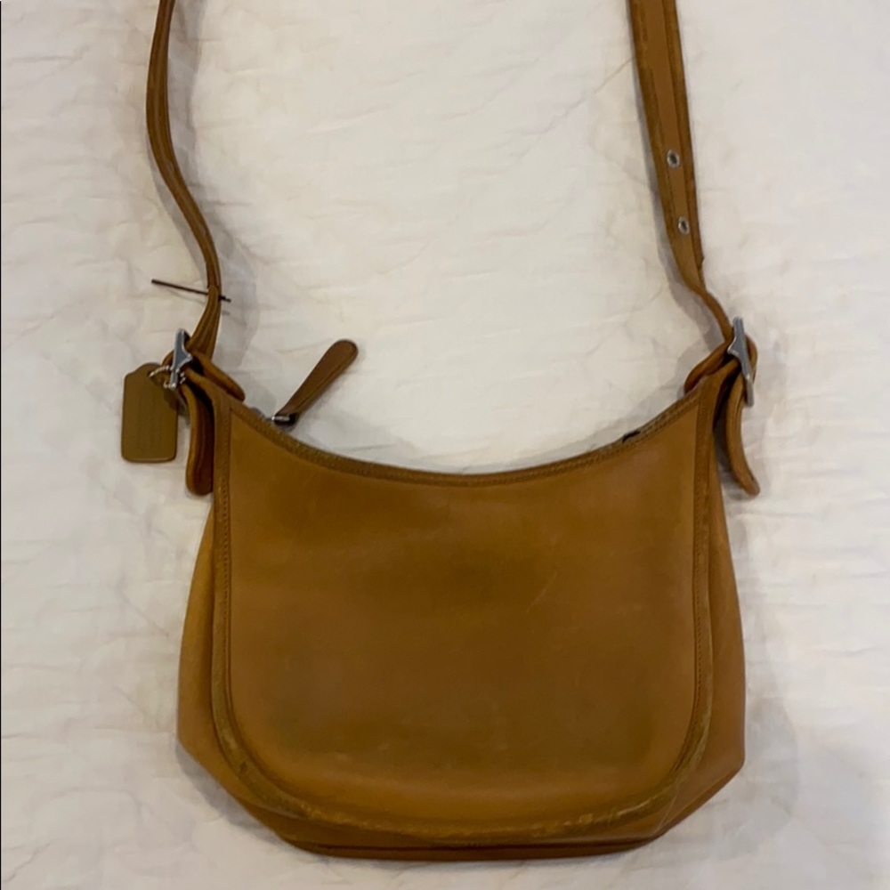 Coach crossbody bag cognac leather vintage